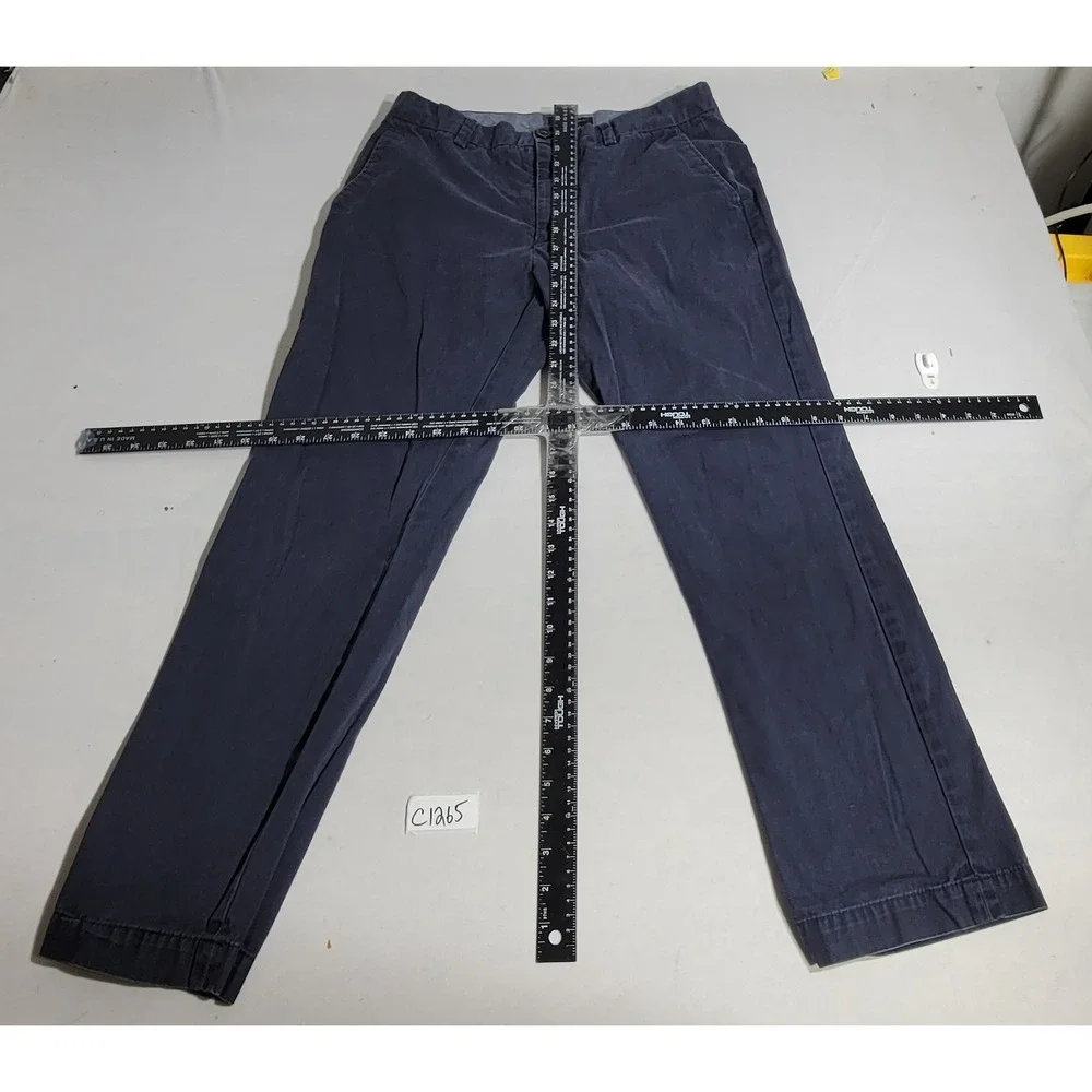 Banana Republic Aiden Chino Mens 32x30 Navy Blue Slim Fit Cotton Pants
